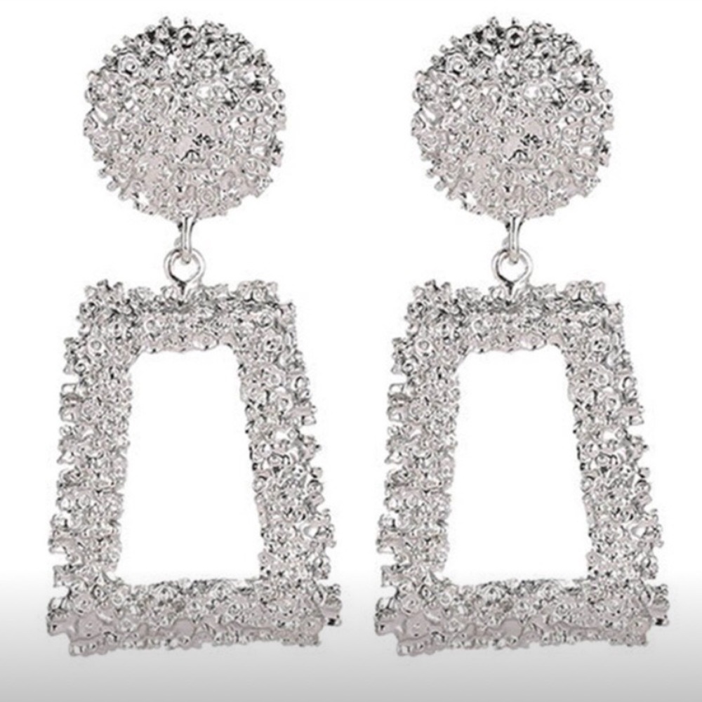 ✨New! Geometric statement gold drop earrings✨ - Picture 7 of 8